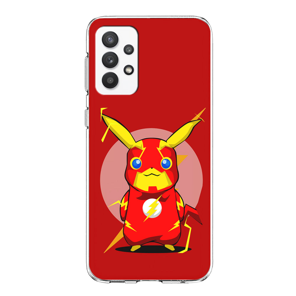 Pikachu in The Flash's Costume Samsung Galaxy A32 Case-Phone Case-Clear Soft Case-Altracase