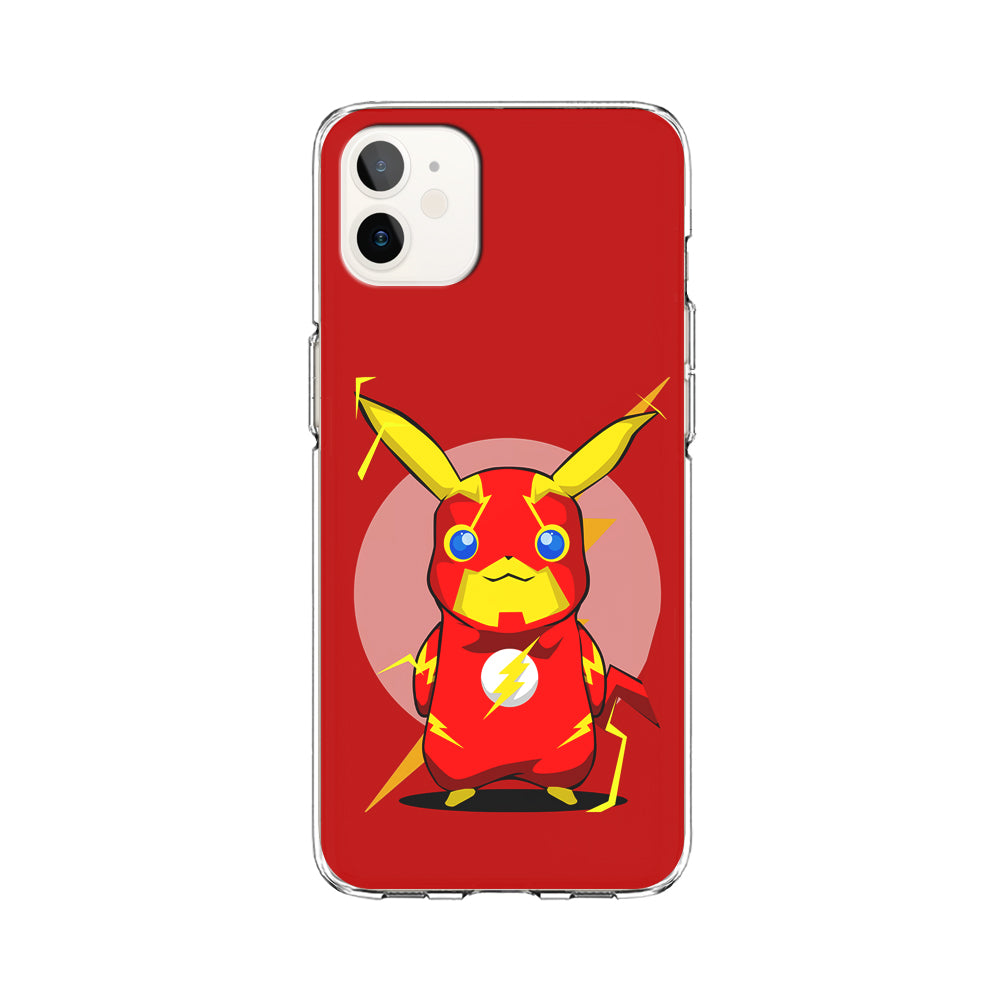 Pikachu in The Flash's Costume iPhone 12 Case-Phone Case-Clear Soft Case-Altracase