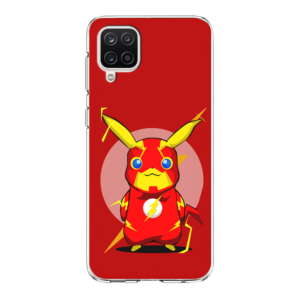 Pikachu in The Flash's Costume Samsung Galaxy A12 Case-Phone Case-Clear Soft Case-Altracase