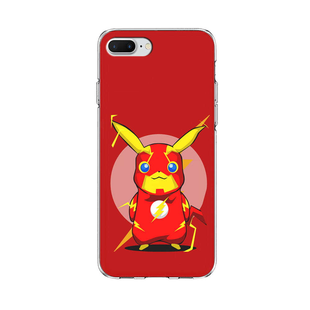 Pikachu in The Flash's Costume iPhone 8 Plus Case-Phone Case-Clear Soft Case-Altracase