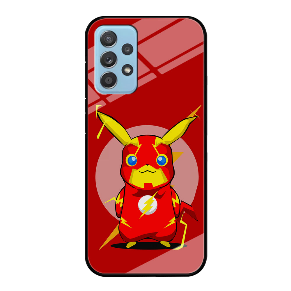 Pikachu in The Flash's Costume Samsung Galaxy A72 Case-Phone Case-Tempered Glass Case-Altracase