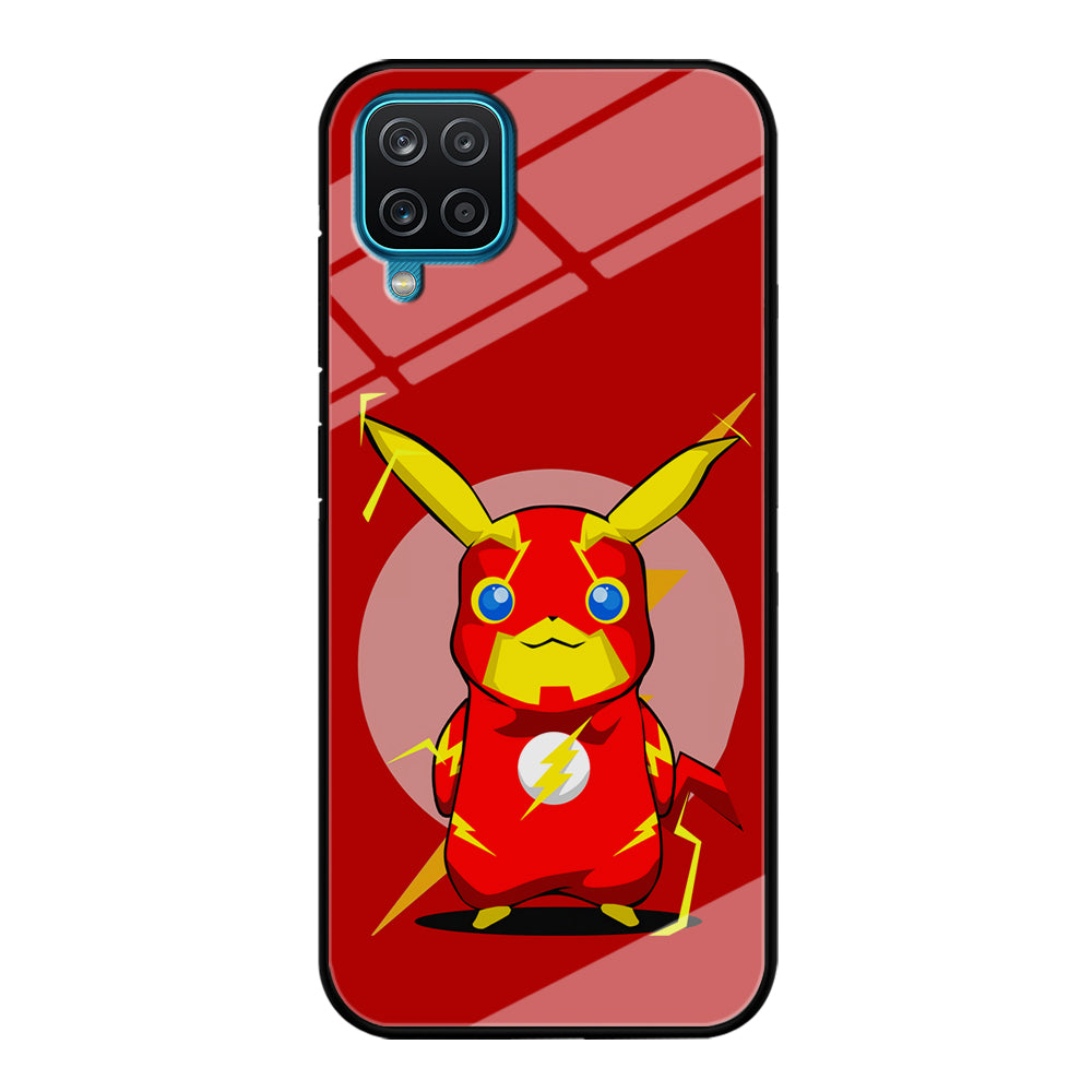 Pikachu in The Flash's Costume Samsung Galaxy A12 Case-Phone Case-Tempered Glass Case-Altracase