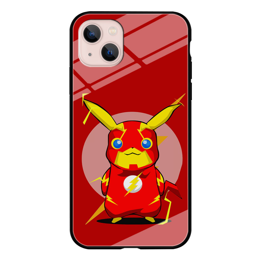 Pikachu in The Flash's Costume iPhone 13 Mini Case-Phone Case-Tempered Glass Case-Altracase