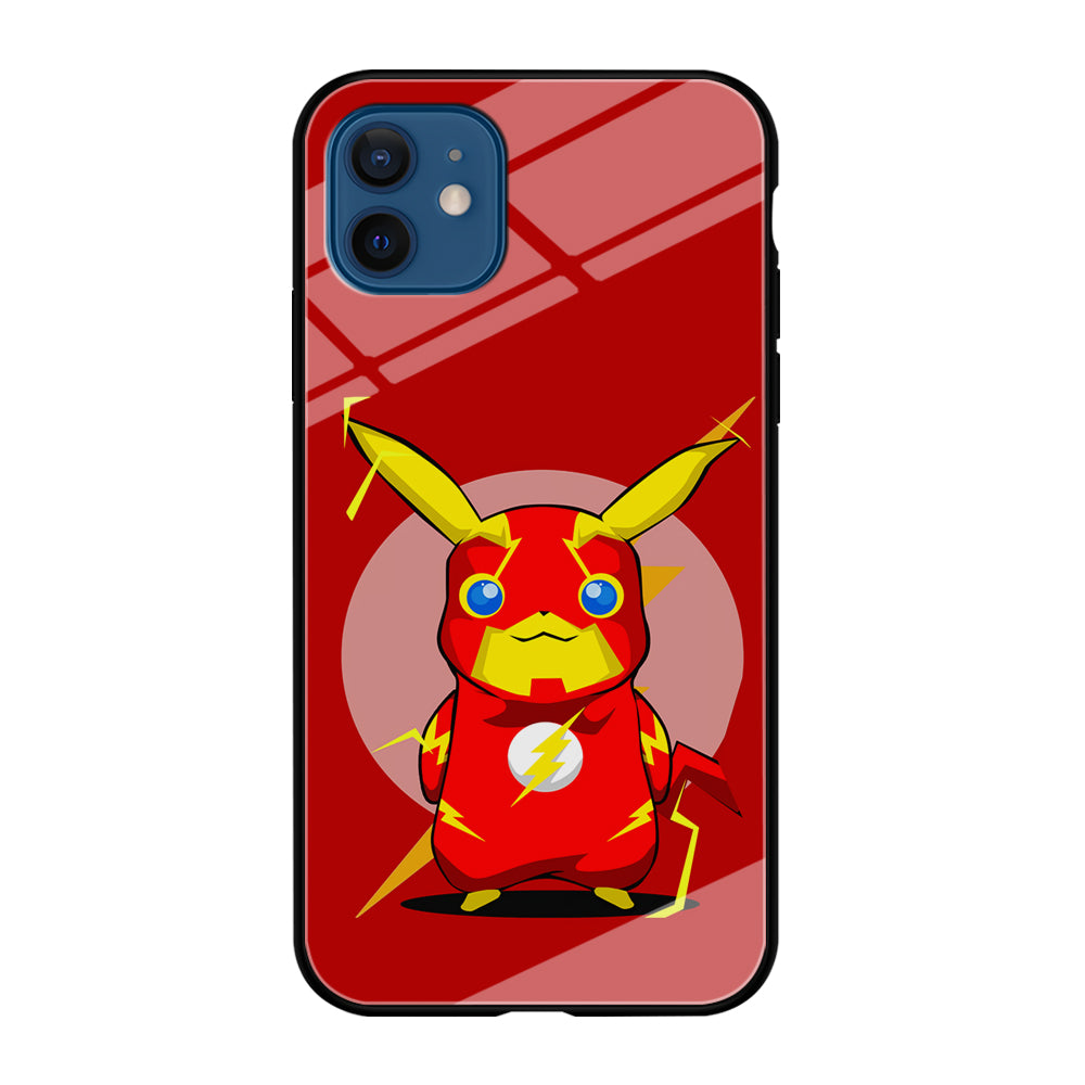 Pikachu in The Flash's Costume iPhone 12 Case-Phone Case-Tempered Glass Case-Altracase