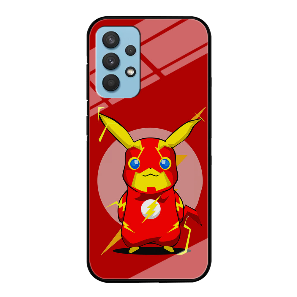 Pikachu in The Flash's Costume Samsung Galaxy A32 Case-Phone Case-Tempered Glass Case-Altracase
