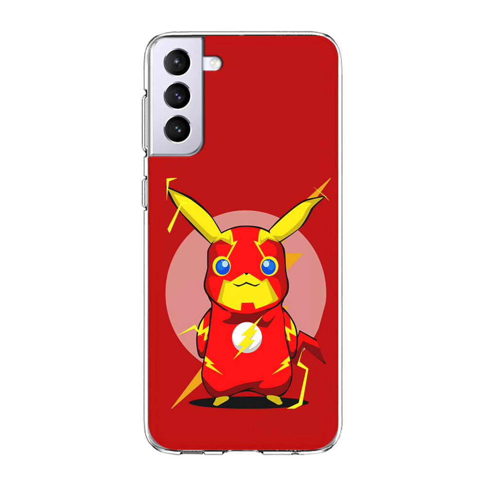 Pikachu in The Flash's Costume Samsung Galaxy S24 Plus Case-Phone Case-Clear Soft Case-Altracase