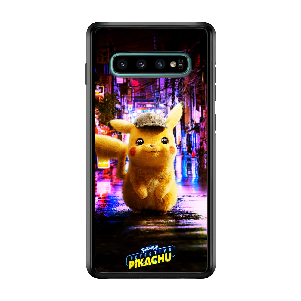 Pokemon Detective Pikachu Samsung Galaxy S10 Case-Phone Case-Rubber Black (2D Case)-Altracase
