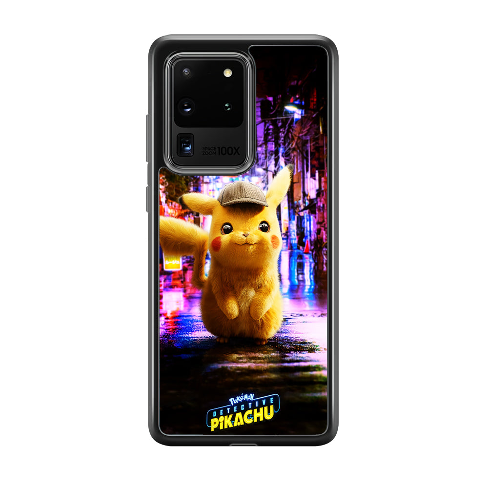 Pokemon Detective Pikachu Samsung Galaxy S20 Ultra Case-Phone Case-Rubber Black (2D Case)-Altracase