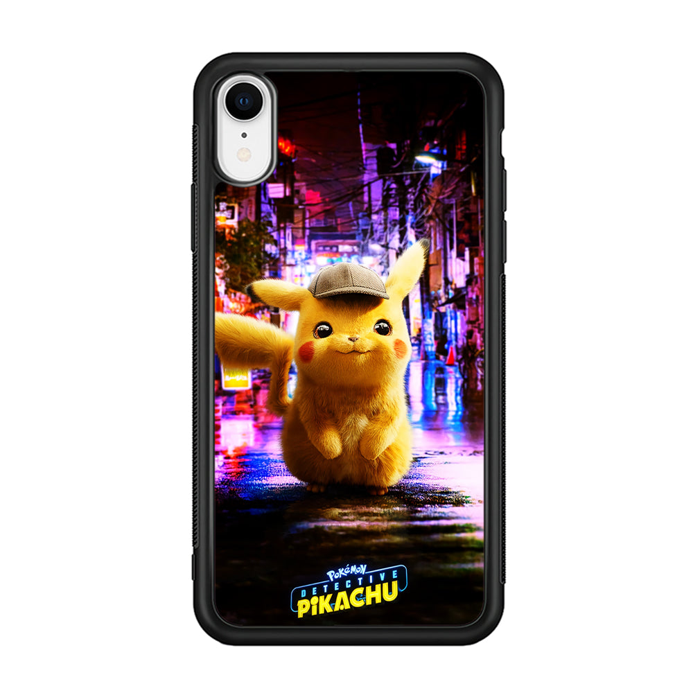Pokemon Detective Pikachu iPhone XR Case-Phone Case-Rubber Black (2D Case)-Altracase