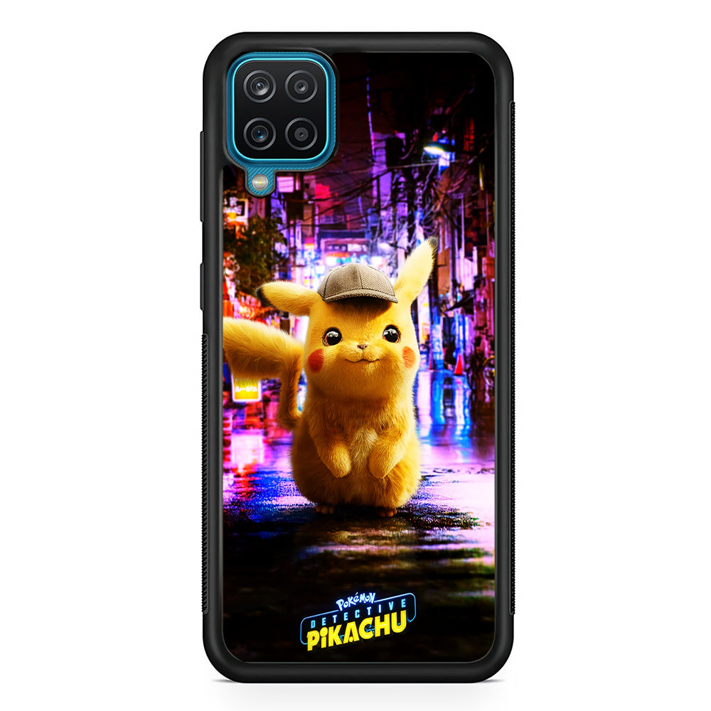 Pokemon Detective Pikachu Samsung Galaxy A12 Case-Phone Case-Rubber Black (2D Case)-Altracase