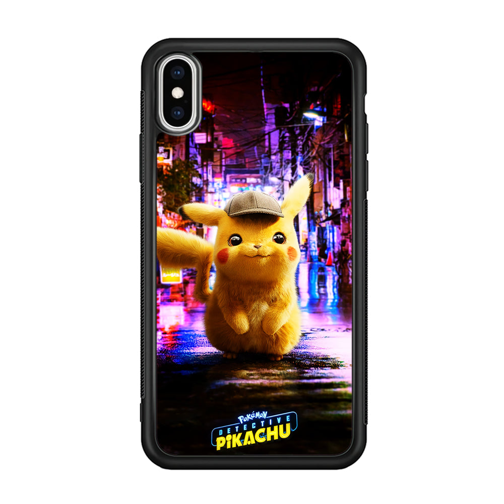 Pokemon Detective Pikachu iPhone Xs Case-Phone Case-Rubber Black (2D Case)-Altracase