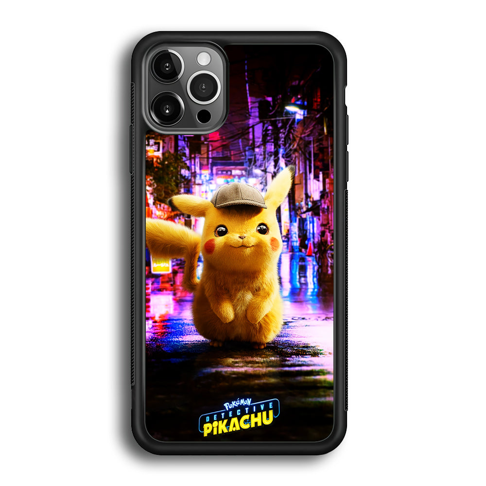 Pokemon Detective Pikachu iPhone 12 Pro Max Case-Phone Case-Rubber Black (2D Case)-Altracase