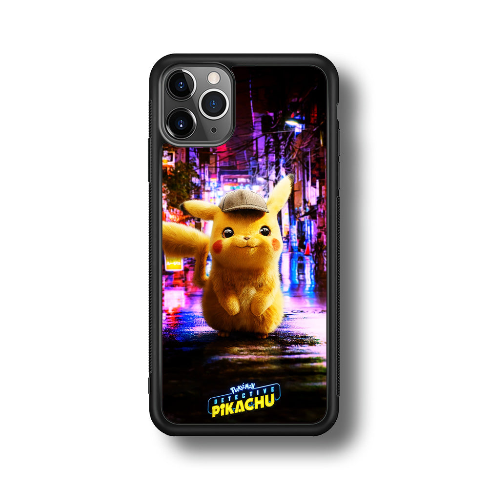 Pokemon Detective Pikachu iPhone 11 Pro Max Case-Phone Case-Rubber Black (2D Case)-Altracase