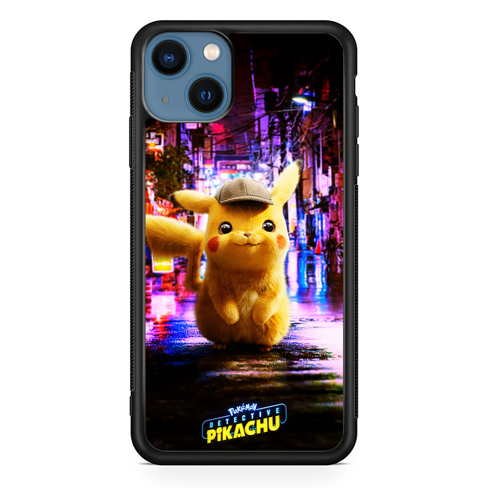 Pokemon Detective Pikachu iPhone 13 Mini Case-Phone Case-Rubber Black (2D Case)-Altracase
