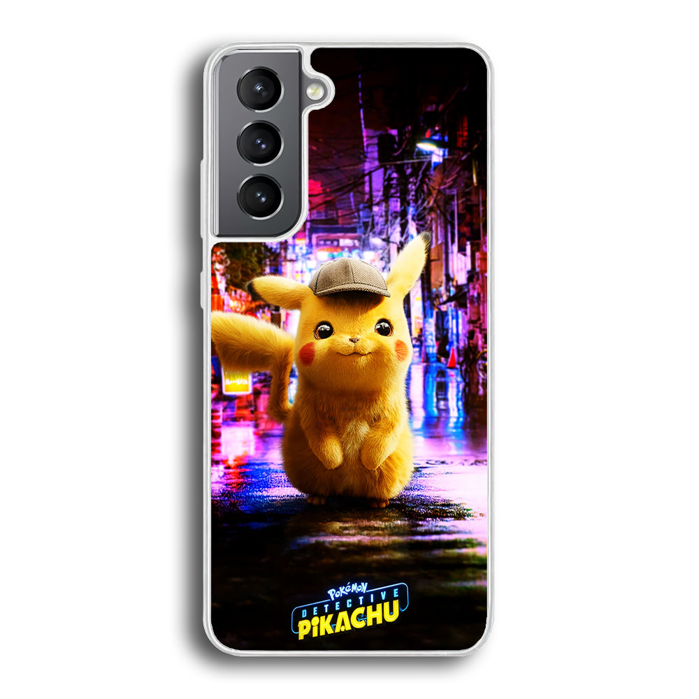 Pokemon Detective Pikachu Samsung Galaxy S23 Case-Phone Case-Rubber White (2D Case)-Altracase