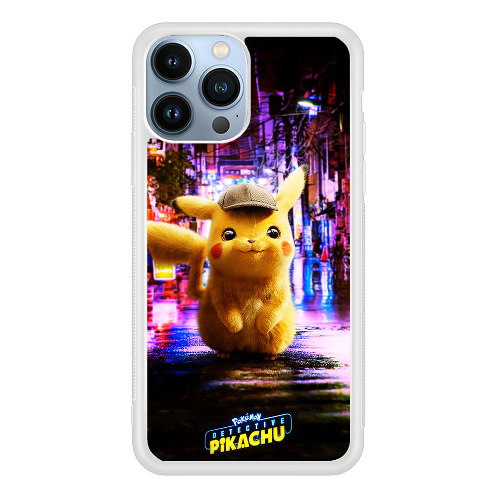 Pokemon Detective Pikachu iPhone 15 Pro Max Case-Phone Case-Rubber White (2D Case)-Altracase