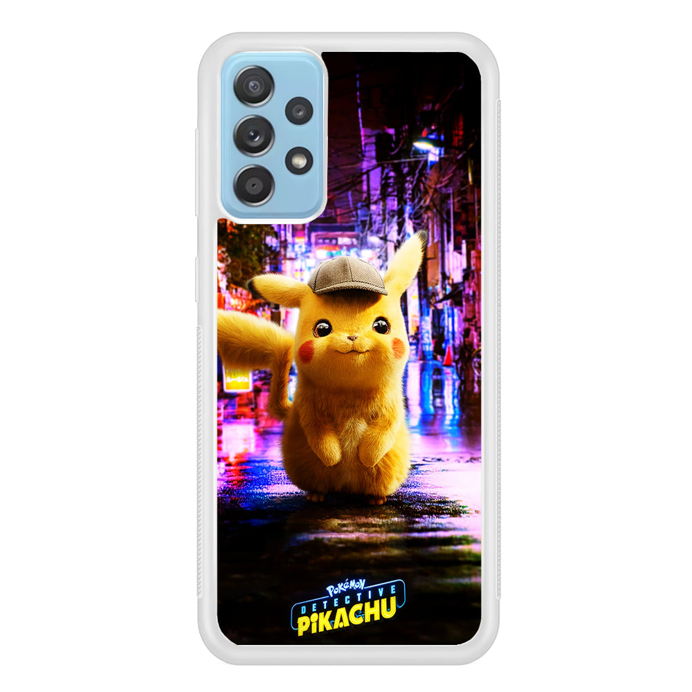 Pokemon Detective Pikachu Samsung Galaxy A72 Case-Phone Case-Rubber White (2D Case)-Altracase