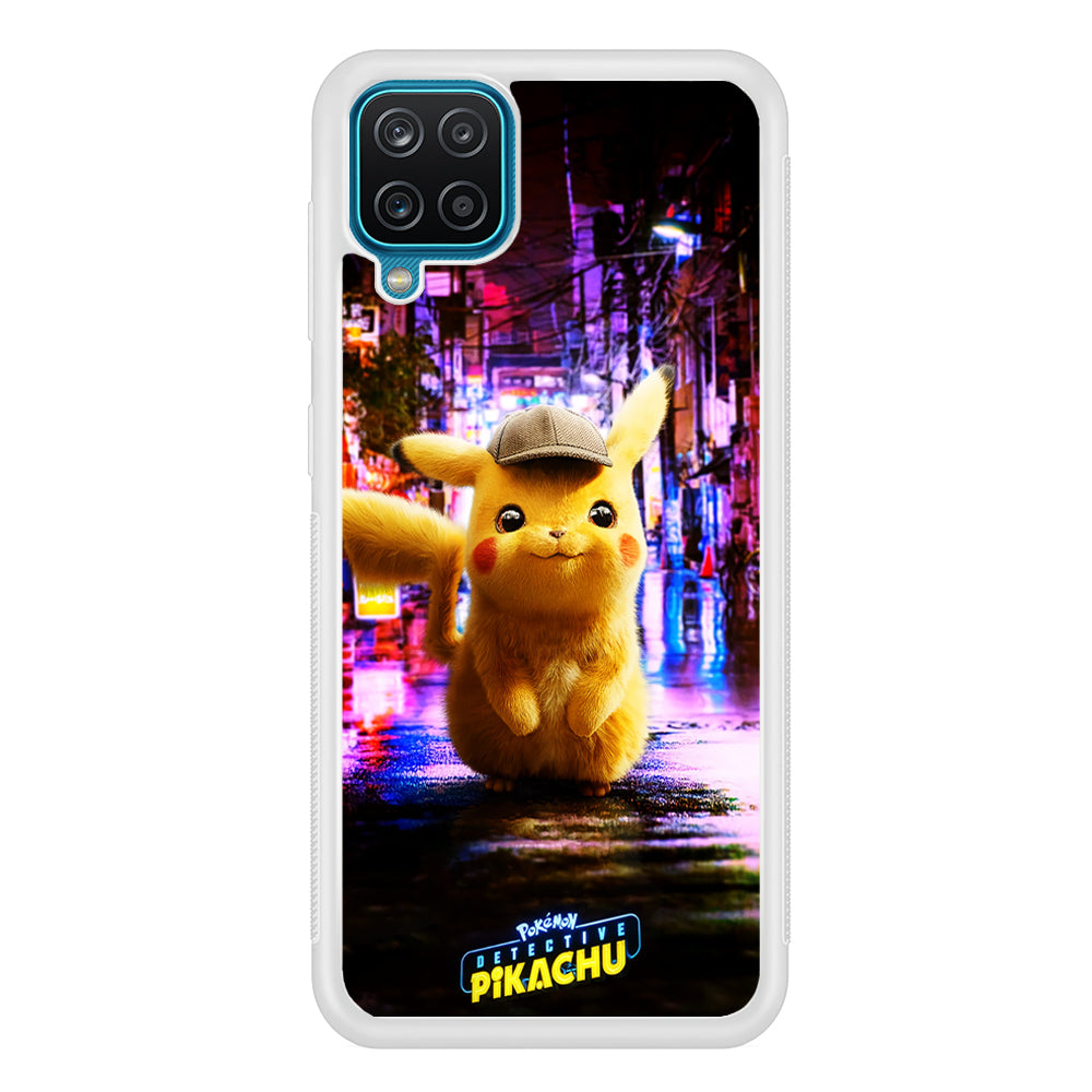 Pokemon Detective Pikachu Samsung Galaxy A12 Case-Phone Case-Rubber White (2D Case)-Altracase