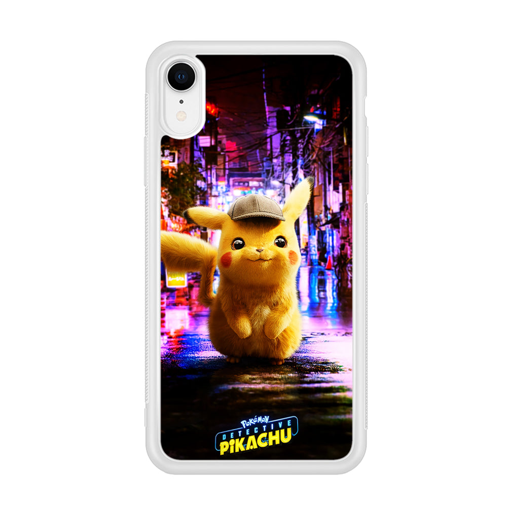 Pokemon Detective Pikachu iPhone XR Case-Phone Case-Rubber White (2D Case)-Altracase