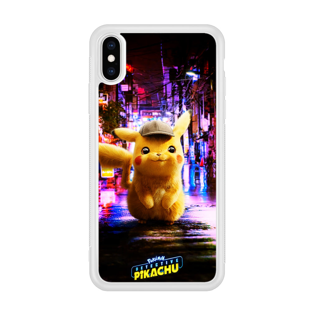 Pokemon Detective Pikachu iPhone Xs Case-Phone Case-Rubber White (2D Case)-Altracase