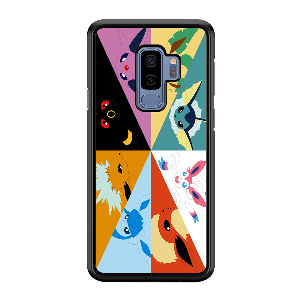 Pokemon Eevee Evolutions Samsung Galaxy S9 Plus Case-Phone Case-Rubber Black (2D Case)-Altracase