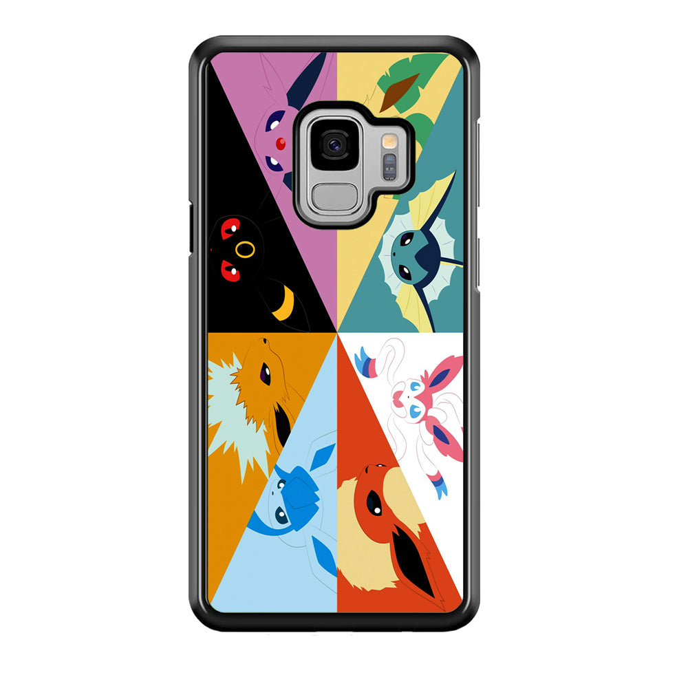 Pokemon Eevee Evolutions Samsung Galaxy S9 Case-Phone Case-Rubber Black (2D Case)-Altracase