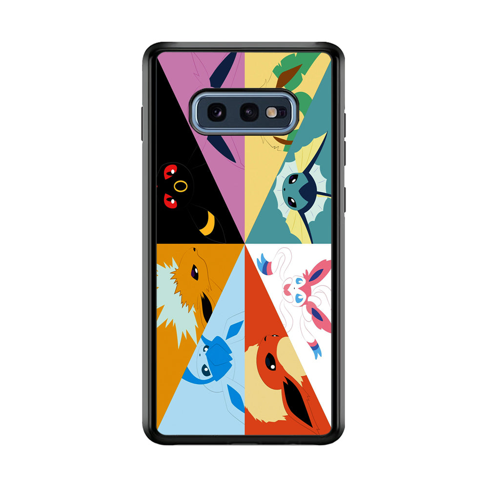Pokemon Eevee Evolutions Samsung Galaxy S10E Case-Phone Case-Rubber Black (2D Case)-Altracase