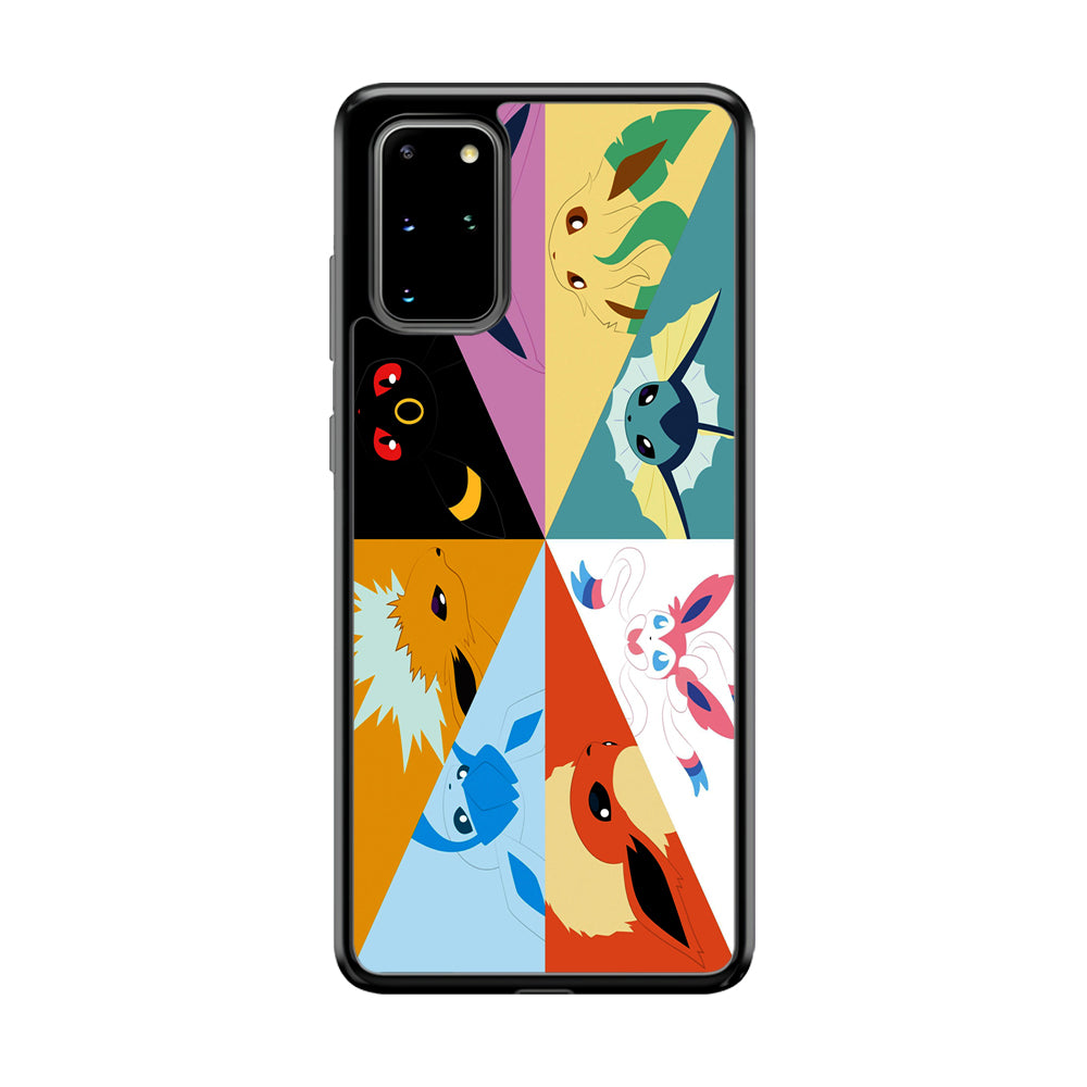 Pokemon Eevee Evolutions Samsung Galaxy S20 Plus Case-Phone Case-Rubber Black (2D Case)-Altracase