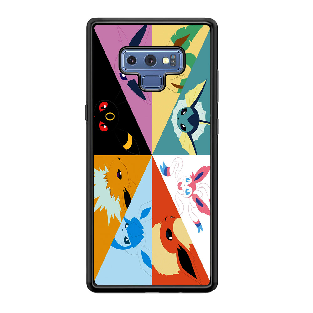 Pokemon Eevee Evolutions Samsung Galaxy Note 9 Case-Phone Case-Rubber Black (2D Case)-Altracase