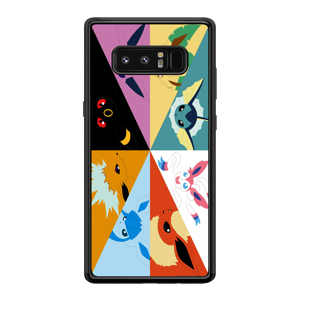 Pokemon Eevee Evolutions Samsung Galaxy Note 8 Case-Phone Case-Tempered Glass Case-Altracase