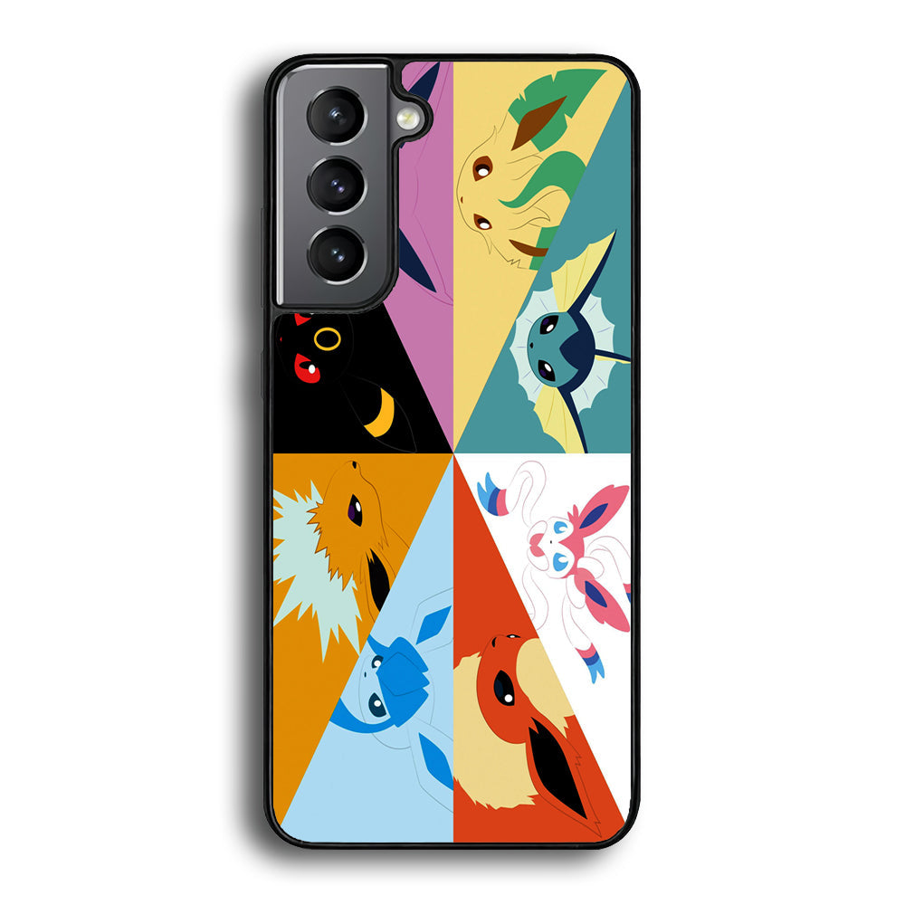 Pokemon Eevee Evolutions Samsung Galaxy S25 Case-Phone Case-Tempered Glass Case-Altracase