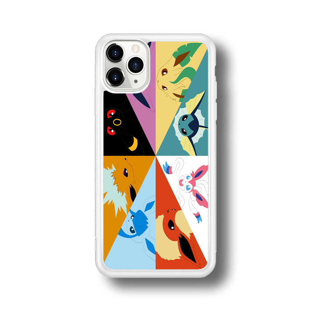 Pokemon Eevee Evolutions iPhone 11 Pro Max Case-Phone Case-Rubber White (2D Case)-Altracase