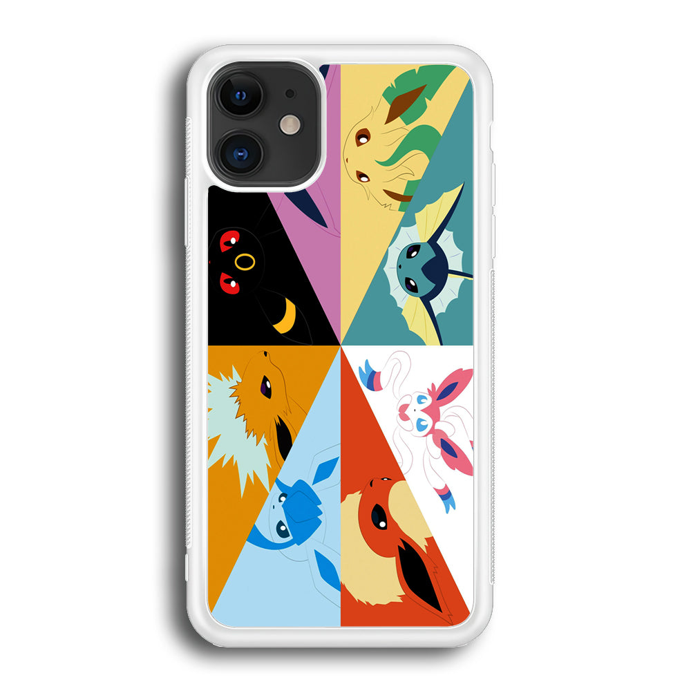 Pokemon Eevee Evolutions iPhone 12 Case-Phone Case-Rubber White (2D Case)-Altracase