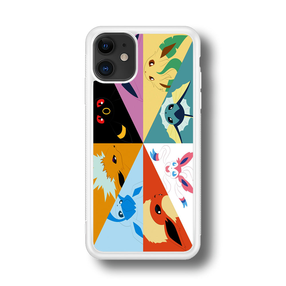Pokemon Eevee Evolutions iPhone 11 Case-Phone Case-Rubber White (2D Case)-Altracase