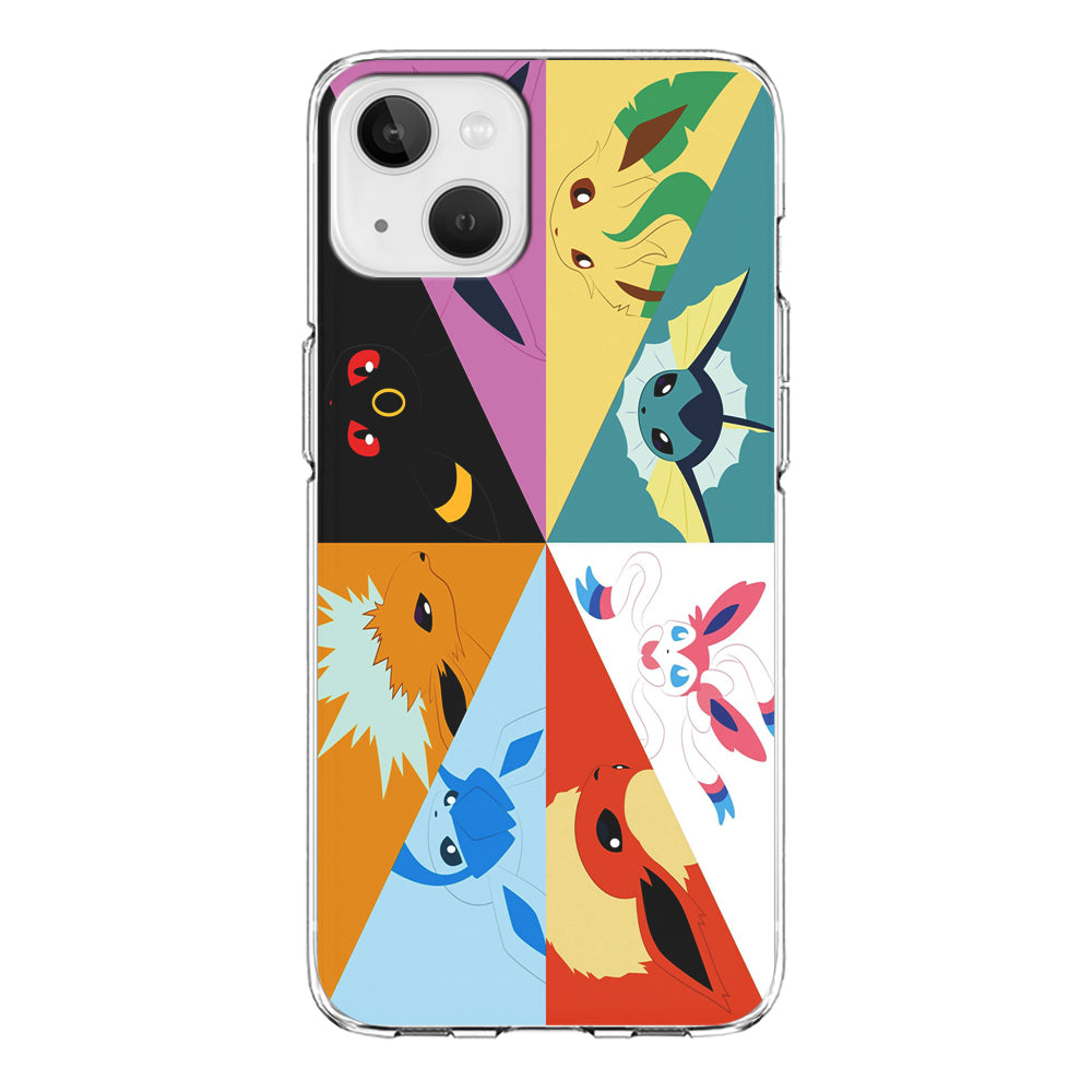 Pokemon Eevee Evolutions iPhone 13 Mini Case-Phone Case-Clear Soft Case-Altracase