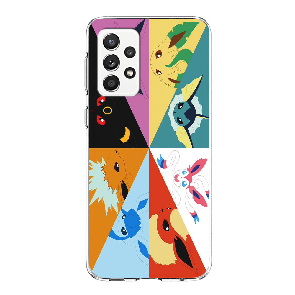 Pokemon Eevee Evolutions Samsung Galaxy A72 Case-Phone Case-Clear Soft Case-Altracase