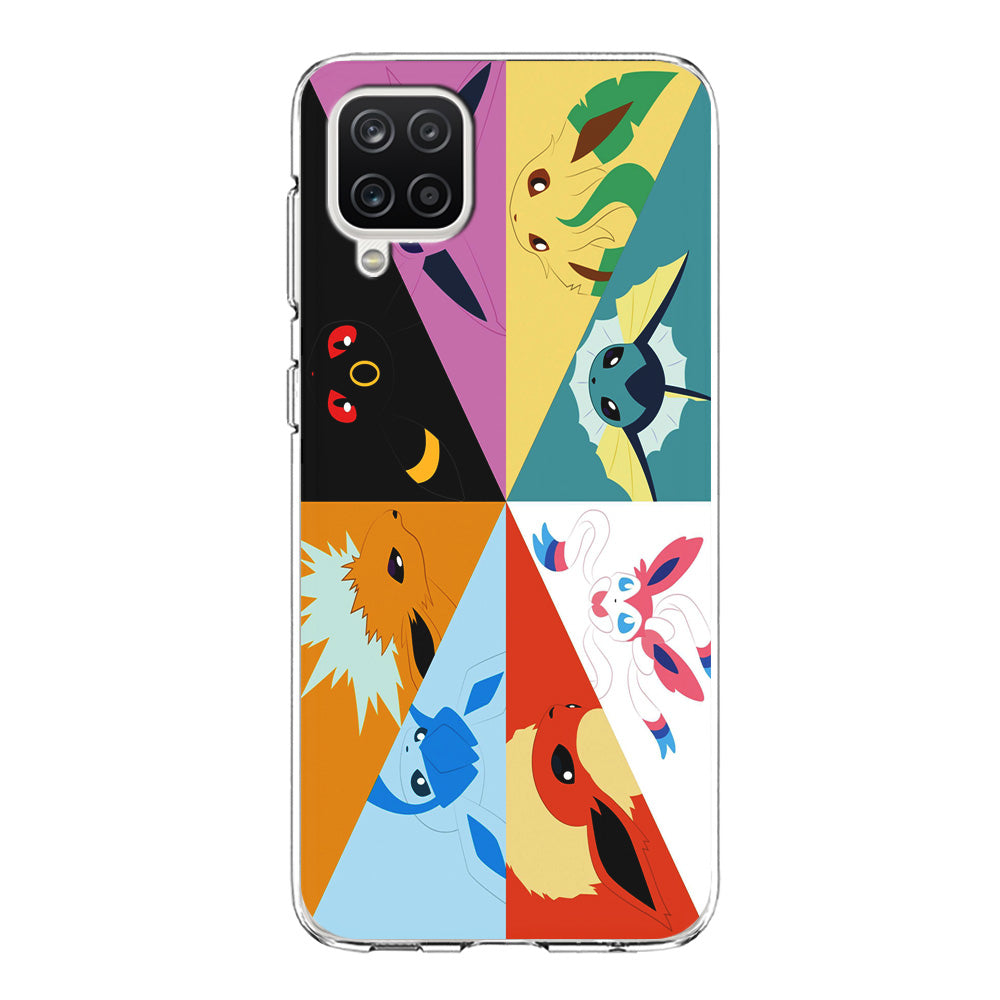 Pokemon Eevee Evolutions Samsung Galaxy A12 Case-Phone Case-Clear Soft Case-Altracase