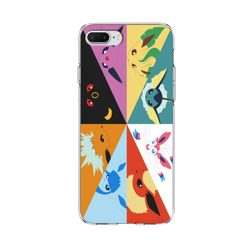 Pokemon Eevee Evolutions iPhone 8 Plus Case-Phone Case-Clear Soft Case-Altracase