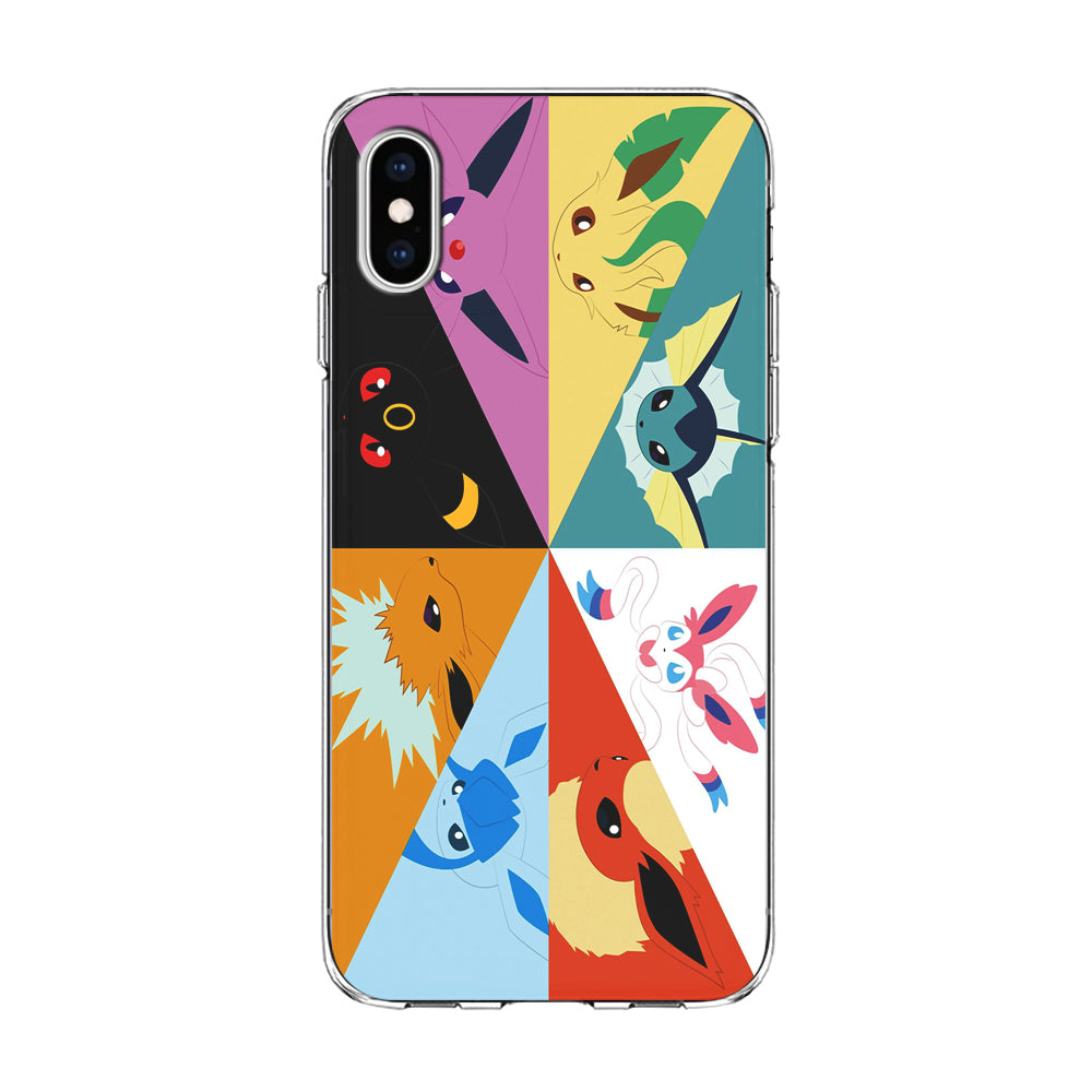 Pokemon Eevee Evolutions iPhone Xs Case-Phone Case-Clear Soft Case-Altracase