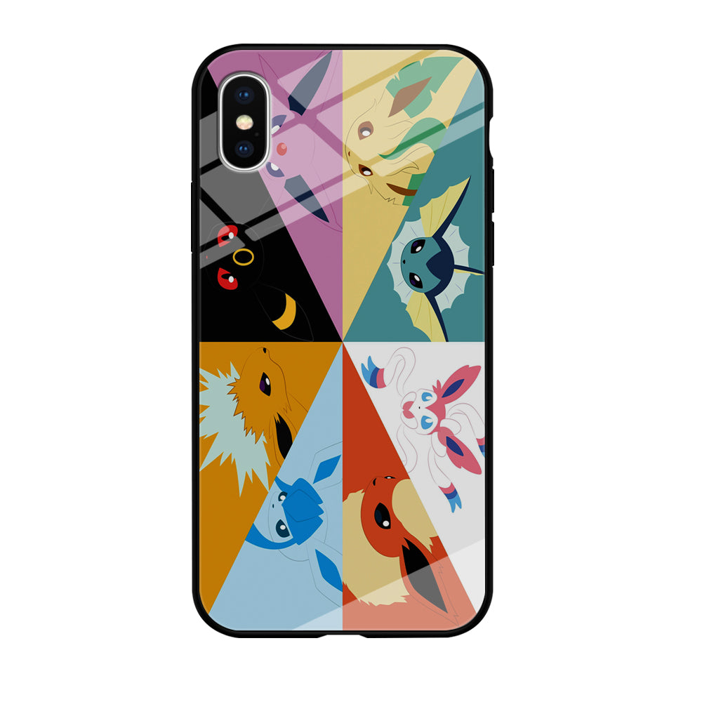 Pokemon Eevee Evolutions iPhone X Case-Phone Case-Tempered Glass Case-Altracase