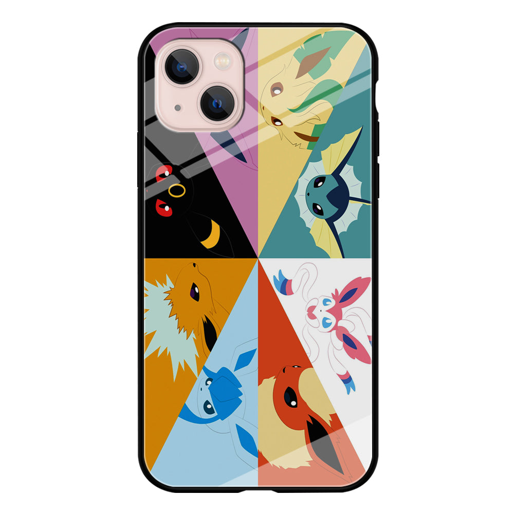 Pokemon Eevee Evolutions iPhone 15 Plus Case-Phone Case-Tempered Glass Case-Altracase