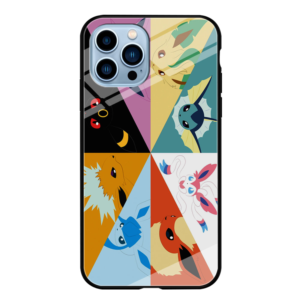 Pokemon Eevee Evolutions iPhone 15 Pro Max Case-Phone Case-Tempered Glass Case-Altracase
