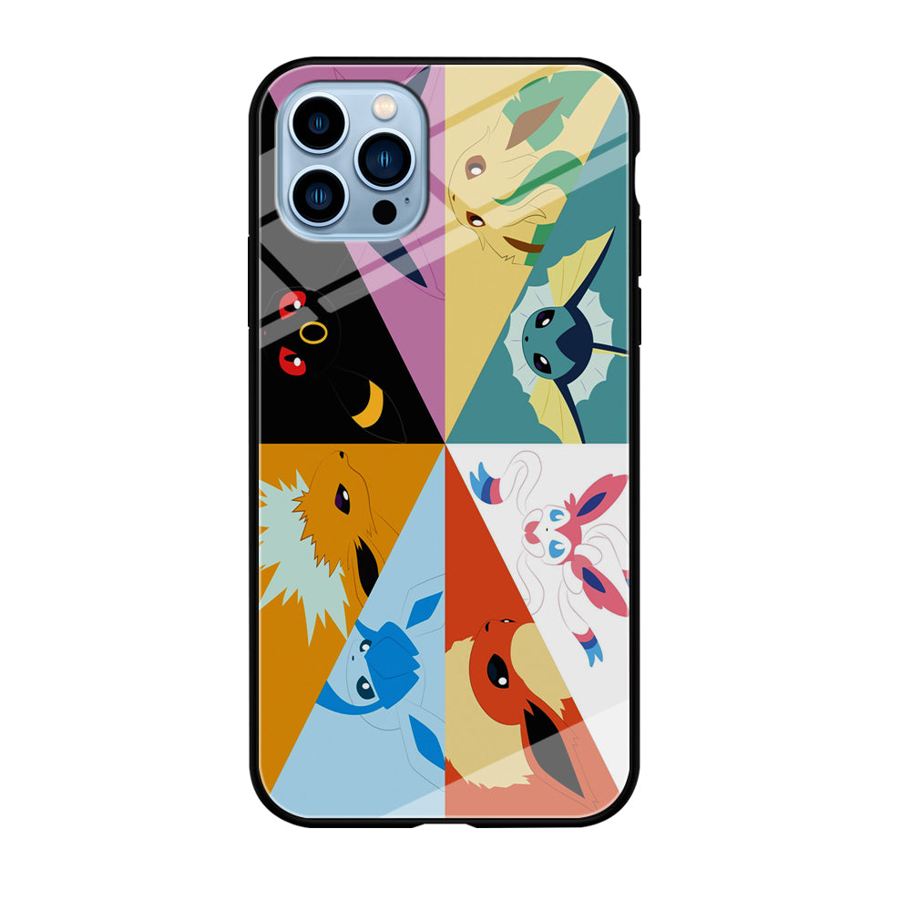 Pokemon Eevee Evolutions iPhone 12 Pro Max Case-Phone Case-Tempered Glass Case-Altracase