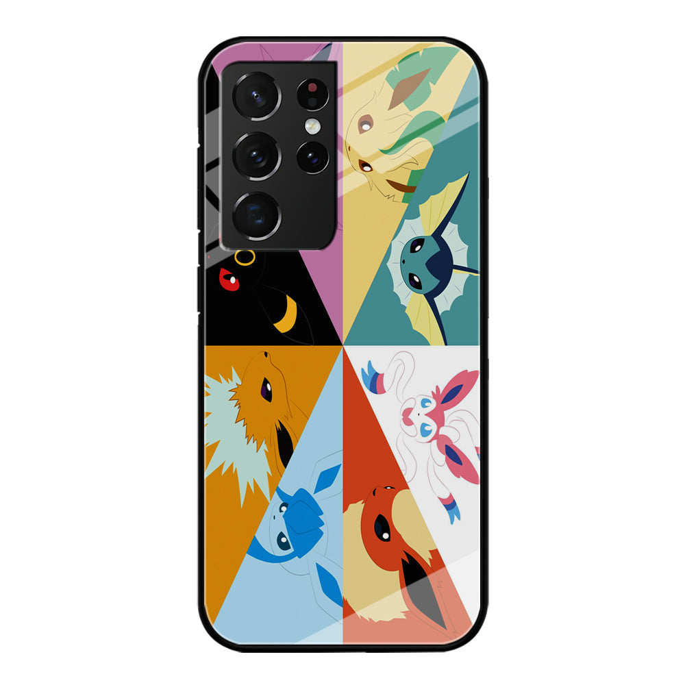 Pokemon Eevee Evolutions Samsung Galaxy S23 Ultra Case-Phone Case-Tempered Glass Case-Altracase
