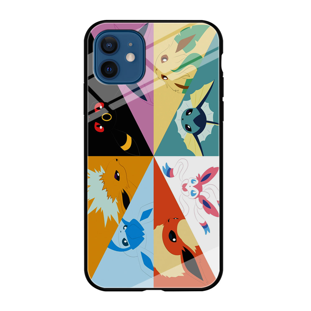 Pokemon Eevee Evolutions iPhone 12 Case-Phone Case-Tempered Glass Case-Altracase