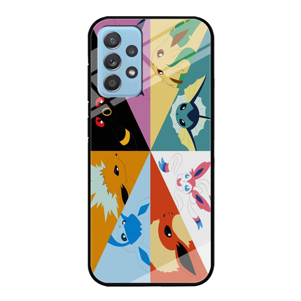 Pokemon Eevee Evolutions Samsung Galaxy A72 Case-Phone Case-Tempered Glass Case-Altracase