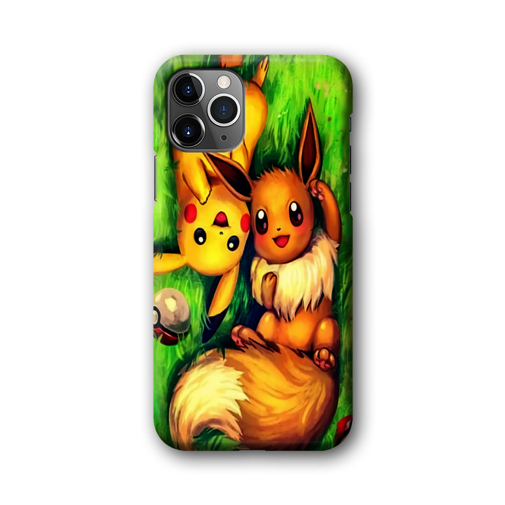 Pokemon Eevee and Pikachu iPhone 11 Pro Max Case-Phone Case-3D Case-Altracase