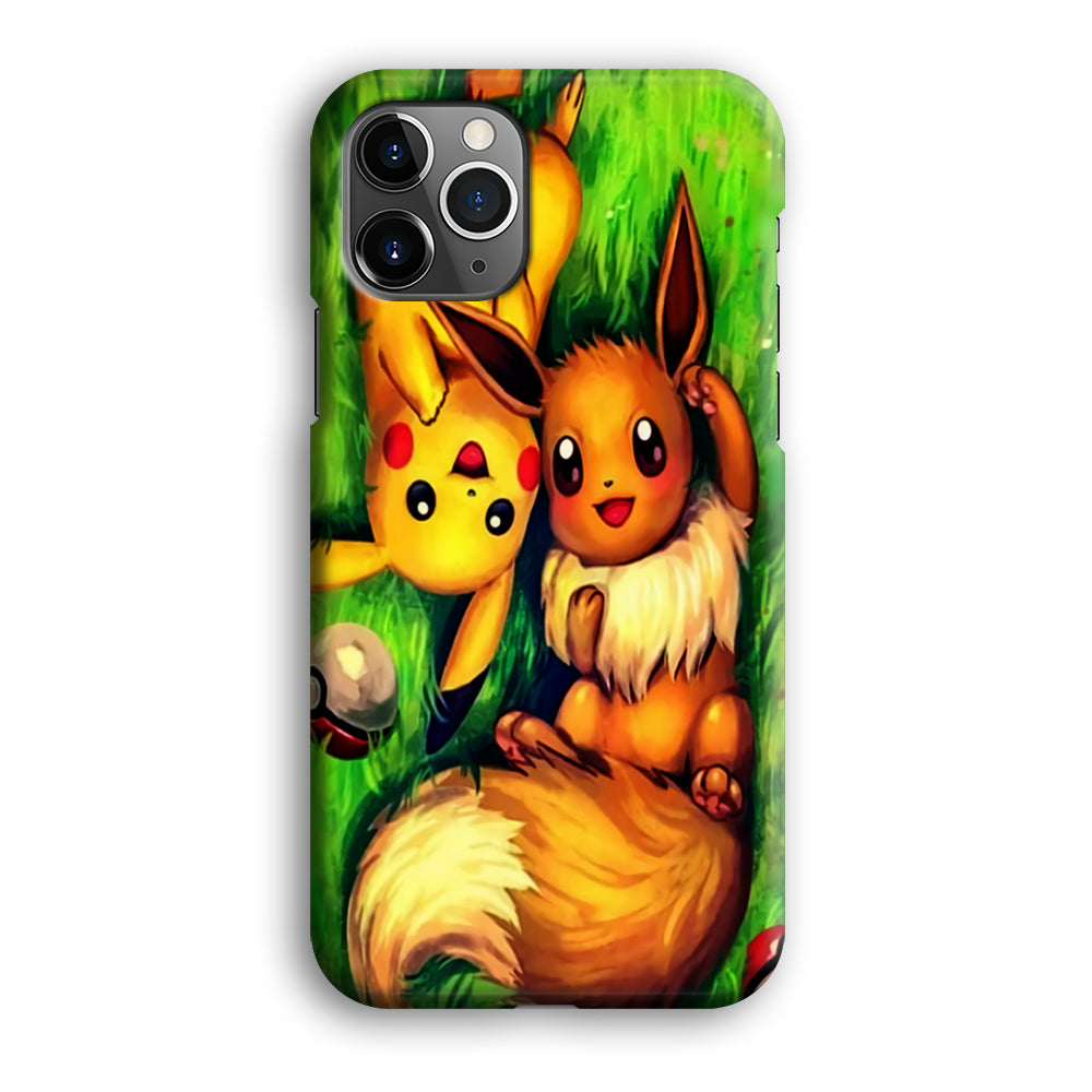 Pokemon Eevee and Pikachu iPhone 12 Pro Max Case-Phone Case-3D Case-Altracase