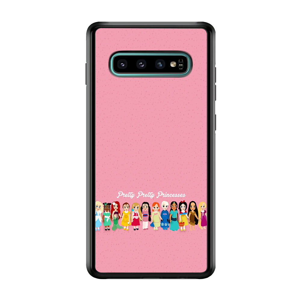 Pretty Pretty Princesses Pink Samsung Galaxy S10 Case-Phone Case-Rubber Black (2D Case)-Altracase
