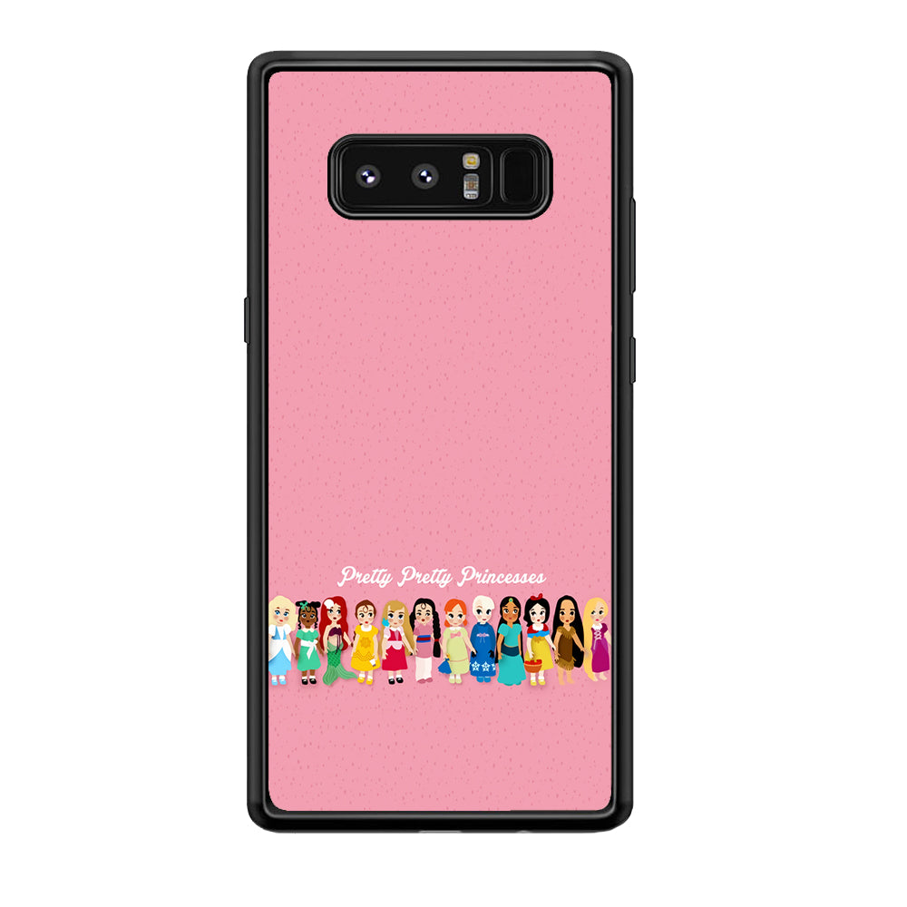 Pretty Pretty Princesses Pink Samsung Galaxy Note 8 Case-Phone Case-Rubber Black (2D Case)-Altracase